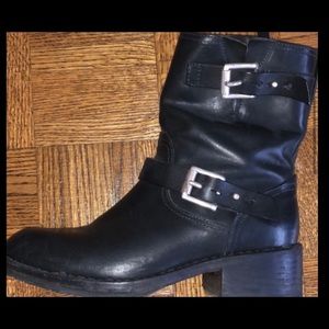 Black🖤 Rag & Bone Moto Boots, Silver Detailing